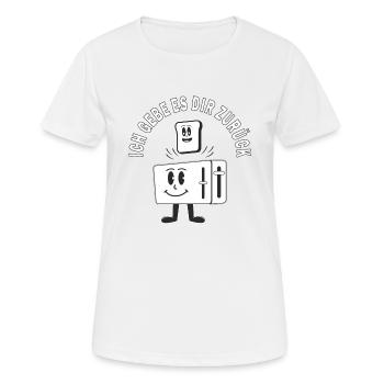 TOASTER ICH GEBE ES DIR ZURÜCK - Frauen T-Shirt atmungsaktiv - Weiß - Vorne - AI Model Female 172 dark (172cm)