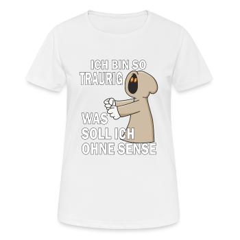 SENSENMANN OHNE SENSE - Frauen T-Shirt atmungsaktiv - Weiß - Vorne - AI Model Female 172 dark (172cm)
