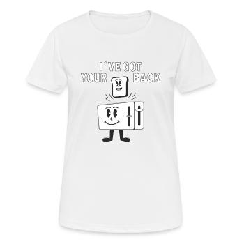 TOASTER IVE GOT YOUR BACK - Frauen T-Shirt atmungsaktiv - Weiß - Vorne - AI Model Female 172 dark (172cm)