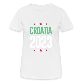 Croatia 2023 - Women's Breathable T-Shirt - white - Front - AI Model Female 172 dark (172cm)