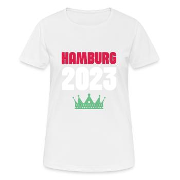 Hambourg 2023 Krone - T-shirt respirant Femme - blanc - Devant - AI Model Female 172 dark (172cm)