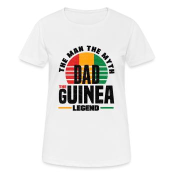 Guinea Guinea Guinea Flagge Vatertag - Frauen T-Shirt atmungsaktiv - Weiß - Vorne - AI Model Female 172 dark (172cm)