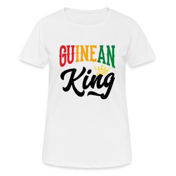 Guinea König Guinea Guinea Guinea Flagge - Frauen T-Shirt atmungsaktiv - Weiß - Vorne - AI Model Female 172 dark (172cm)