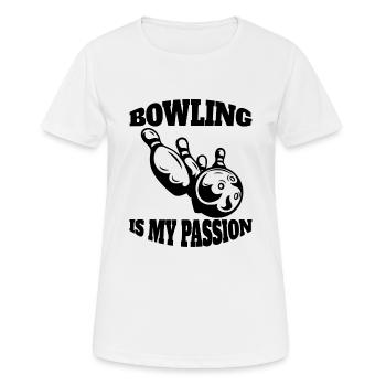 Club de bowling Bowling Bowling Club de bowling - T-shirt respirant Femme - blanc - Devant - AI Model Female 172 dark (172cm)