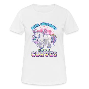 real unicorns have - Frauen T-Shirt atmungsaktiv - Weiß - Vorne - AI Model Female 172 dark (172cm)