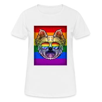 Mois du défilé de la fierté LGBTQ du Yorkshire gay - T-shirt respirant Femme - blanc - Devant - AI Model Female 172 dark (172cm)