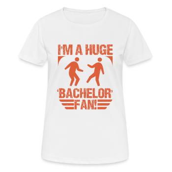 ICH BIN EIN GROSSER BACHELOR-FAN - Frauen T-Shirt atmungsaktiv - Weiß - Vorne - AI Model Female 172 dark (172cm)