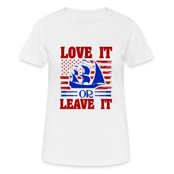 AIMEZ-LE OU LAISSEZ-LE - T-shirt respirant Femme - blanc - Devant - AI Model Female 172 dark (172cm)