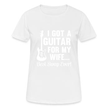 j'ai acheté une guitare - T-shirt respirant Femme - blanc - Devant - AI Model Female 172 dark (172cm)
