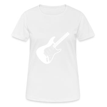 Gitarre - Frauen T-Shirt atmungsaktiv - Weiß - Vorne - AI Model Female 172 dark (172cm)