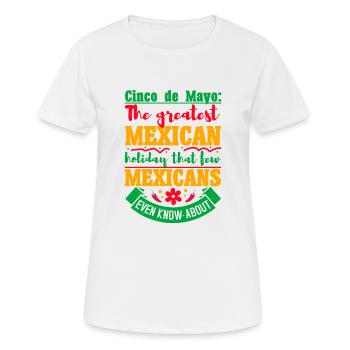 CINCO DE MAYO LA PLUS GRANDE FÊTE MEXICAINE QUE - T-shirt respirant Femme - blanc - Devant - AI Model Female 172 dark (172cm)