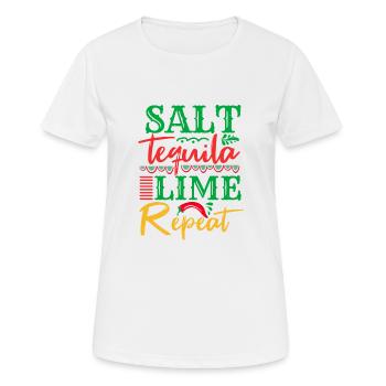 SEL TEQUILA LIME RÉPÉTER - T-shirt respirant Femme - blanc - Devant - AI Model Female 172 dark (172cm)