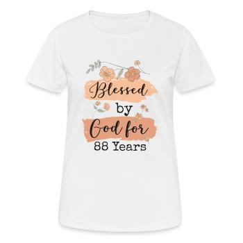 Birthday 88 Gift Quote Funny - Women's Breathable T-Shirt - white - Front - AI Model Female 172 dark (172cm)