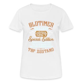 Oldtimer Baujahr 1924 - Frauen T-Shirt atmungsaktiv - Weiß - Vorne - AI Model Female 172 dark (172cm)