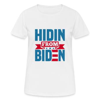 CACHETTE DE BIDEN - T-shirt respirant Femme - blanc - Devant - AI Model Female 172 dark (172cm)