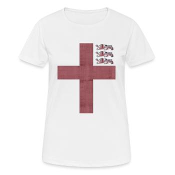 UK, England, Löwen by ahapix - Frauen T-Shirt atmungsaktiv - Weiß - Vorne - AI Model Female 172 dark (172cm)