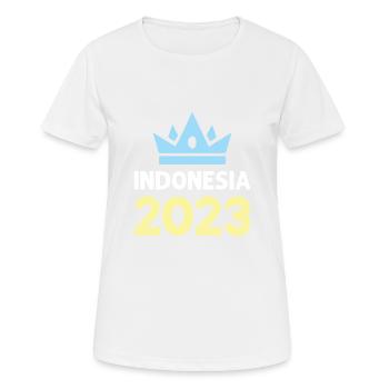 Indonesia 2023 Krone - Women's Breathable T-Shirt - white - Front - AI Model Female 172 dark (172cm)