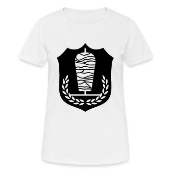 Armoiries de Döner - T-shirt respirant Femme - blanc - Devant - AI Model Female 172 dark (172cm)