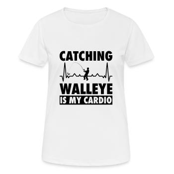 Zander Pike Fishing Anglers - Women's Breathable T-Shirt - white - Front - AI Model Female 172 dark (172cm)