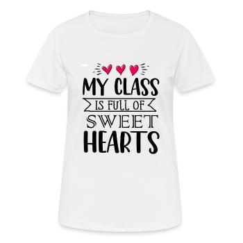 My Class Is Full Of Sweethearts - Women's Breathable T-Shirt - white - Front - AI Model Female 172 dark (172cm)
