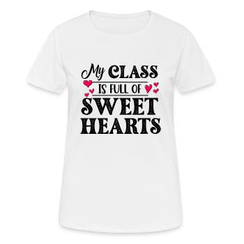 My Class Is Full Of Sweethearts - Women's Breathable T-Shirt - white - Front - AI Model Female 172 dark (172cm)