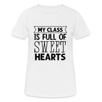My Class Is Full Of Sweethearts - Women's Breathable T-Shirt - white - Front - AI Model Female 172 dark (172cm)