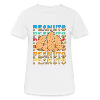 PEANUTS ERDNUESSE - Frauen T-Shirt atmungsaktiv - Weiß - Vorne - AI Model Female 172 dark (172cm)