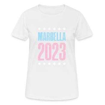 Marbella 2023 - Women's Breathable T-Shirt - white - Front - AI Model Female 172 dark (172cm)