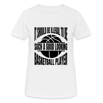 Basketball Basketballspieler Basketballteam - Frauen T-Shirt atmungsaktiv - Weiß - Vorne - AI Model Female 172 dark (172cm)