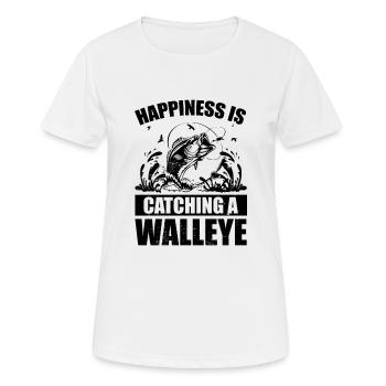 Zander Pike Fishing Anglers - Women's Breathable T-Shirt - white - Front - AI Model Female 172 dark (172cm)