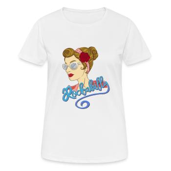 Rockabilly Musik Design - Frauen T-Shirt atmungsaktiv - Weiß - Vorne - AI Model Female 172 dark (172cm)
