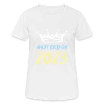 Amsterdam 2023 (Garantie du prix le plus bas) - T-shirt respirant Femme - blanc - Devant - AI Model Female 172 dark (172cm)