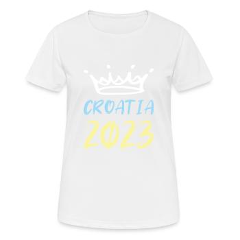 Croatia 2023 - Women's Breathable T-Shirt - white - Front - AI Model Female 172 dark (172cm)