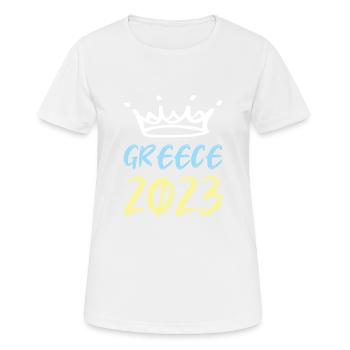Greece 2023 - Women's Breathable T-Shirt - white - Front - AI Model Female 172 dark (172cm)