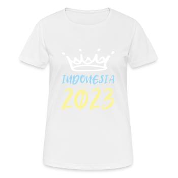 Indonesia 2023 - Women's Breathable T-Shirt - white - Front - AI Model Female 172 dark (172cm)