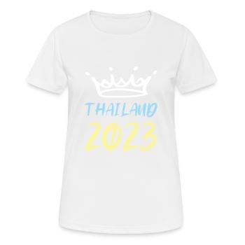 Thailand 2023 - Frauen T-Shirt atmungsaktiv - Weiß - Vorne - AI Model Female 172 dark (172cm)