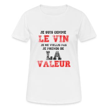 Je Suis Comme Le Vin - T-shirt respirant Femme - blanc - Devant - AI Model Female 172 dark (172cm)