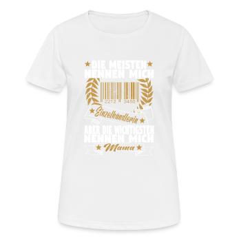 Verkäuferin Muttertag Einzelhandel Verkäufer - Frauen T-Shirt atmungsaktiv - Weiß - Vorne - AI Model Female 172 dark (172cm)