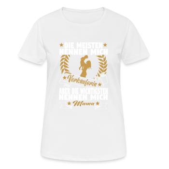 Verkäuferin Muttertag Einzelhandel Verkäufer - Frauen T-Shirt atmungsaktiv - Weiß - Vorne - AI Model Female 172 dark (172cm)