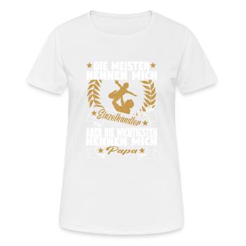 Verkäufer Vatertag Einzelhandel Einzelhändler Papa - Frauen T-Shirt atmungsaktiv - Weiß - Vorne - AI Model Female 172 dark (172cm)