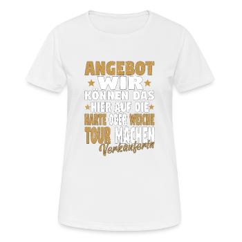 Verkäufer Vatertag Einzelhandel Einzelhändler Papa - Frauen T-Shirt atmungsaktiv - Weiß - Vorne - AI Model Female 172 dark (172cm)