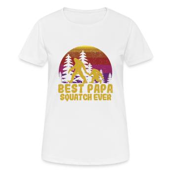 Meilleur squatch Papa Ever Funny Sasquatch - T-shirt respirant Femme - blanc - Devant - AI Model Female 172 dark (172cm)