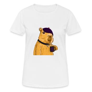 Emo Capybara - T-shirt respirant Femme - blanc - Devant - AI Model Female 172 dark (172cm)