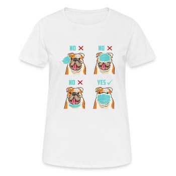Taureau anglais - T-shirt respirant Femme - blanc - Devant - AI Model Female 172 dark (172cm)