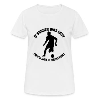Football Football Design Footballer Footballer - Women's Breathable T-Shirt - white - Front - AI Model Female 172 dark (172cm)
