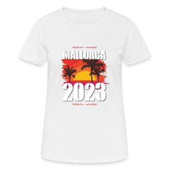 Majorque 2023 - T-shirt respirant Femme - blanc - Devant - AI Model Female 172 dark (172cm)