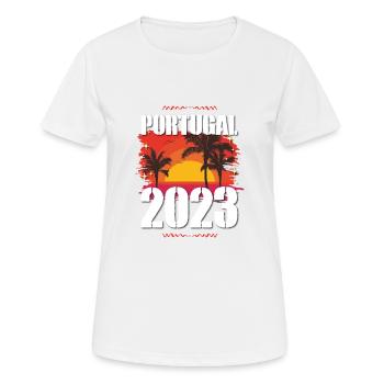 Portugal 2023 - T-shirt respirant Femme - blanc - Devant - AI Model Female 172 dark (172cm)