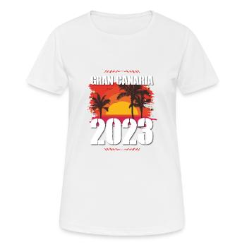 Gran Canaria 2023 - Women's Breathable T-Shirt - white - Front - AI Model Female 172 dark (172cm)