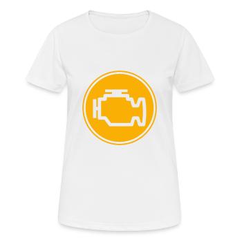 Vérifier le voyant du moteur Autotuning - T-shirt respirant Femme - blanc - Devant - AI Model Female 172 dark (172cm)