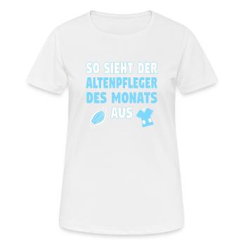 Altenpfleger Altenpflege Pfleger Vater Pflege - Frauen T-Shirt atmungsaktiv - Weiß - Vorne - AI Model Female 172 dark (172cm)